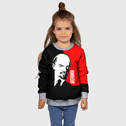 Свитшот детский Хитрый Ленин, цвет: 3D-меланж — фото 2