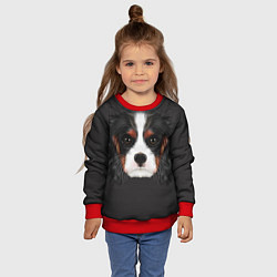Свитшот детский Cavalier King Charles, цвет: 3D-красный — фото 2