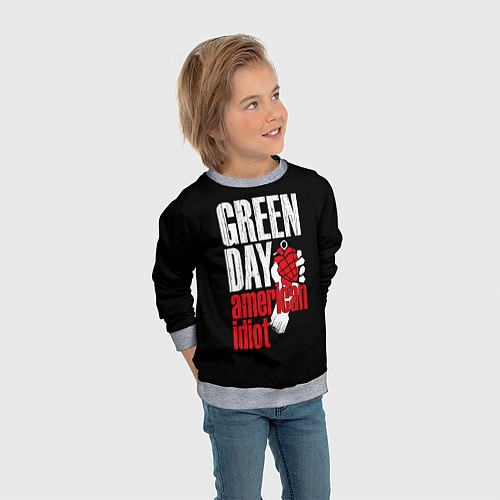 Детский свитшот Green Day: American Idiot / 3D-Меланж – фото 3