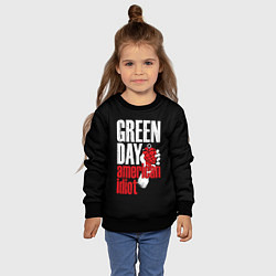 Свитшот детский Green Day: American Idiot, цвет: 3D-черный — фото 2