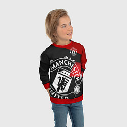Свитшот детский FC Man United: Exclusive, цвет: 3D-красный — фото 2