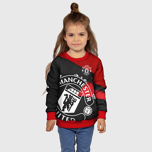 Детский свитшот FC Man United: Exclusive / 3D-Красный – фото 4