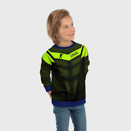 Детский свитшот CS:GO Carbon Form / 3D-Синий – фото 3