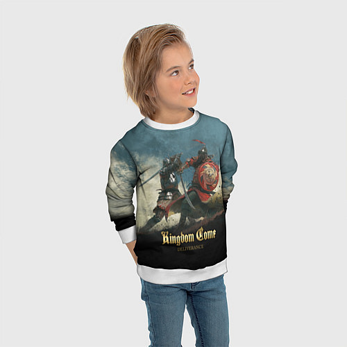 Детский свитшот Kingdom Come: Deliverance / 3D-Белый – фото 3