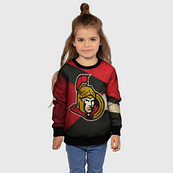 Свитшот детский HC Ottawa Senators: Old Style, цвет: 3D-черный — фото 2