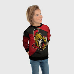 Свитшот детский HC Ottawa Senators: Old Style, цвет: 3D-черный — фото 2