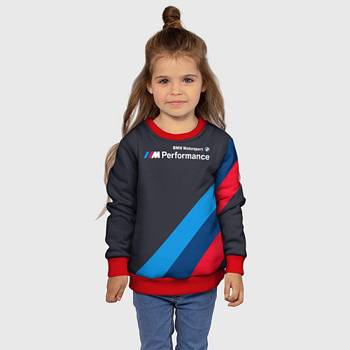 Детский свитшот BMW M Performance / 3D-Красный – фото 4
