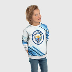 Свитшот детский Manchester city, цвет: 3D-белый — фото 2