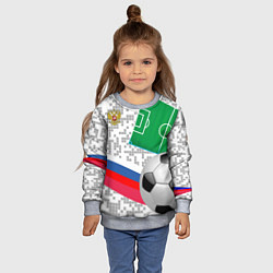 Свитшот детский Русский футбол, цвет: 3D-меланж — фото 2