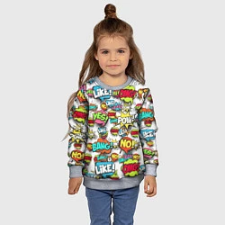 Свитшот детский Pop art Fashion, цвет: 3D-меланж — фото 2