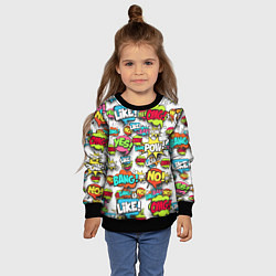 Свитшот детский Pop art Fashion, цвет: 3D-черный — фото 2