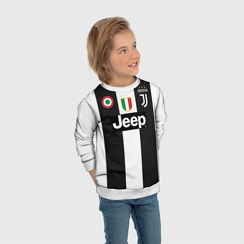 Детский свитшот FC Juventus 18-19 / 3D-Белый – фото 3