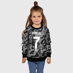 Свитшот детский Ronaldo 7: Camo Sport, цвет: 3D-черный — фото 2