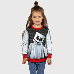 Свитшот детский Marshmallow DJ, цвет: 3D-красный — фото 2