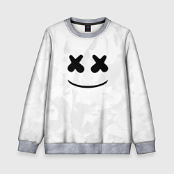 Свитшот детский Marshmello: White Face, цвет: 3D-меланж