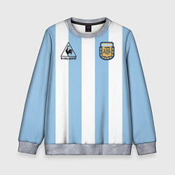 Свитшот детский Марадона Аргентина ретро, цвет: 3D-меланж