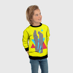Свитшот детский HammAli & Navai: Yellow Style, цвет: 3D-черный — фото 2