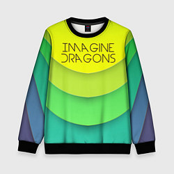 Свитшот детский Imagine Dragons: Lime Colour, цвет: 3D-черный