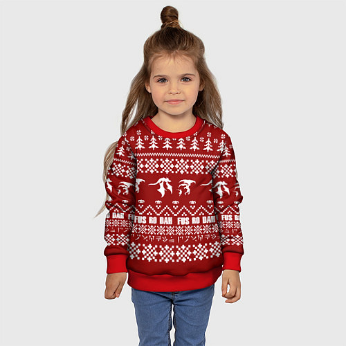 Детский свитшот Winter TES / 3D-Красный – фото 4
