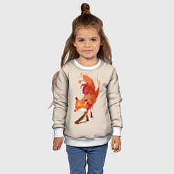 Свитшот детский Paint Fox, цвет: 3D-белый — фото 2