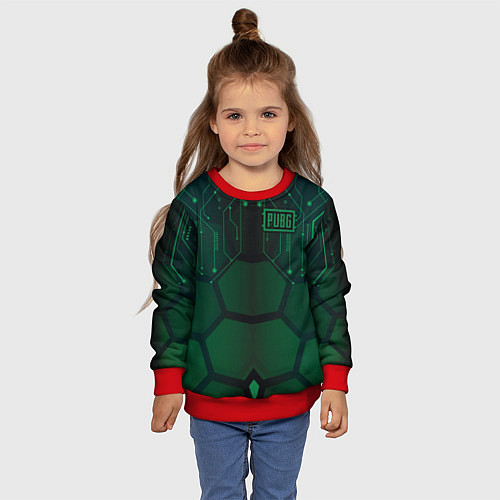 Детский свитшот PUBG: Green Guard / 3D-Красный – фото 4