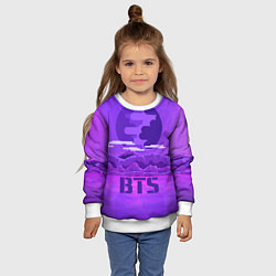 Свитшот детский BTS: Violet Mountains, цвет: 3D-белый — фото 2