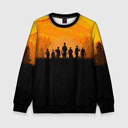 Свитшот детский Red Dead Redemption: Orange Sun, цвет: 3D-черный