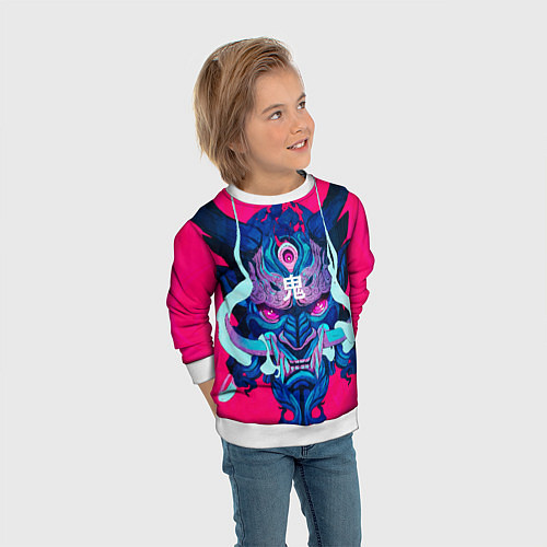 Детский свитшот Мифический зверь / 3D-Белый – фото 3