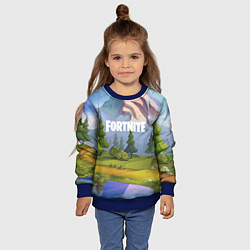 Свитшот детский Fortnite: Forest View, цвет: 3D-синий — фото 2
