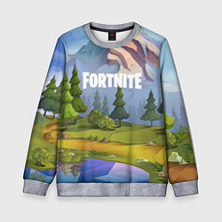 Свитшот детский Fortnite: Forest View, цвет: 3D-меланж