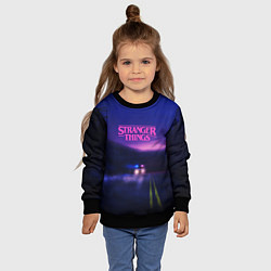Свитшот детский Stranger Things: Neon Road, цвет: 3D-черный — фото 2