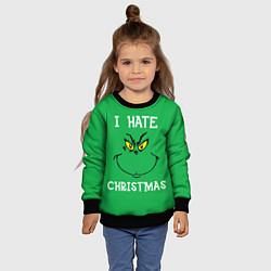 Свитшот детский I hate christmas, цвет: 3D-черный — фото 2
