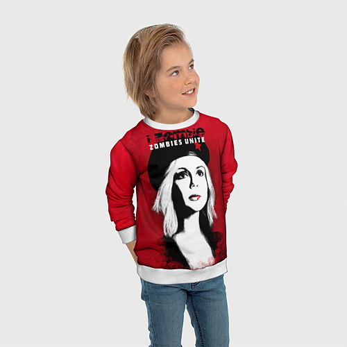 Детский свитшот Zombies Unite - Оливия Мур / 3D-Белый – фото 3