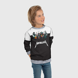 Свитшот детский Metallica, цвет: 3D-меланж — фото 2