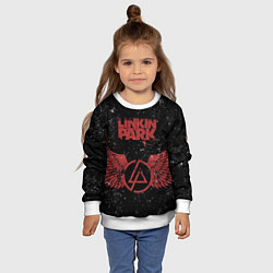 Свитшот детский Linkin Park: Red Airs, цвет: 3D-белый — фото 2
