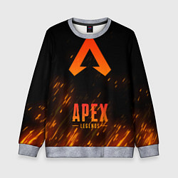 Свитшот детский Apex Legends: Orange Flame, цвет: 3D-меланж