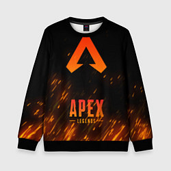 Свитшот детский Apex Legends: Orange Flame, цвет: 3D-черный