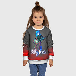 Свитшот детский Sally Face: Rock Star, цвет: 3D-белый — фото 2