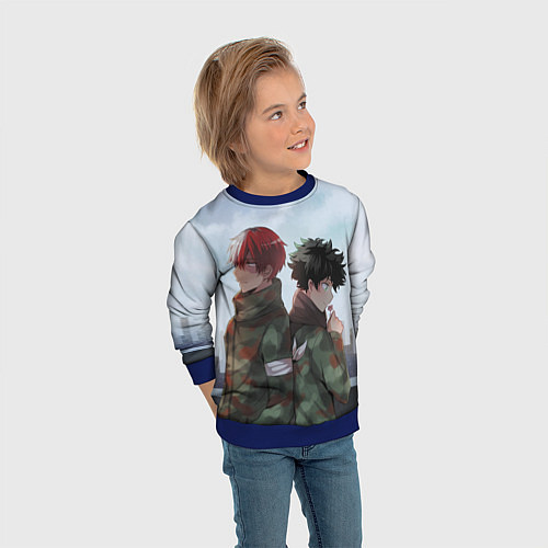Детский свитшот Моя Геройская Академия / 3D-Синий – фото 3