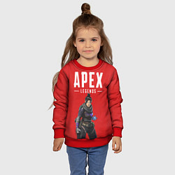 Свитшот детский Apex Legends: Red Wraith, цвет: 3D-красный — фото 2