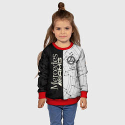Свитшот детский Mercedes AMG: Techno Style, цвет: 3D-красный — фото 2