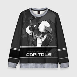 Свитшот детский Washington Capitals: Mono, цвет: 3D-меланж