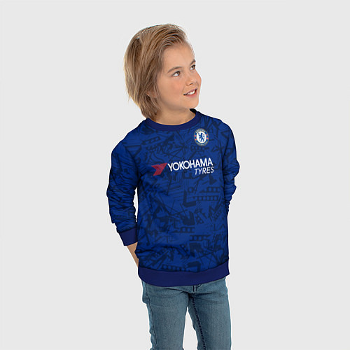 Детский свитшот Chelsea home 19-20 / 3D-Синий – фото 3