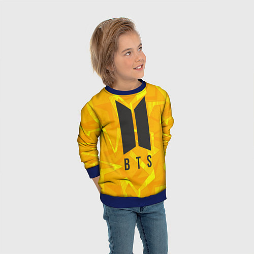 Детский свитшот BTS: Yellow Style / 3D-Синий – фото 3