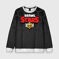 Свитшот детский Brawl Stars: Black Team, цвет: 3D-белый