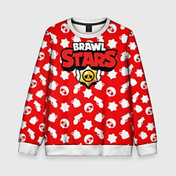 Детский свитшот Brawl Stars: Red & White