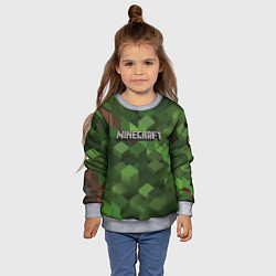 Свитшот детский MINECRAFT FOREST, цвет: 3D-меланж — фото 2