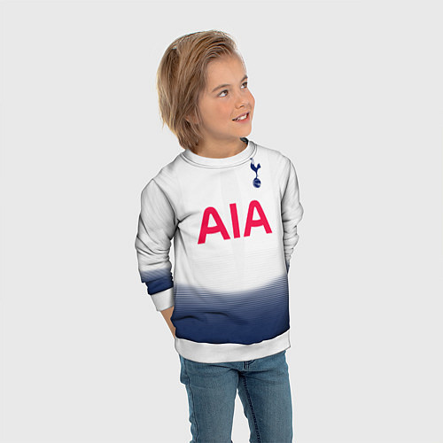 Детский свитшот FC Tottenham: Lukas Home 18-19 / 3D-Белый – фото 3