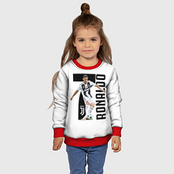 Свитшот детский Ronaldo the best, цвет: 3D-красный — фото 2