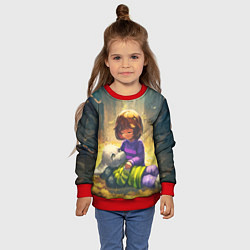 Свитшот детский Фриск и Азриэль, цвет: 3D-красный — фото 2